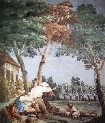 TIEPOLO, Giovanni Domenico Peasants at Rest r Germany oil painting reproduction